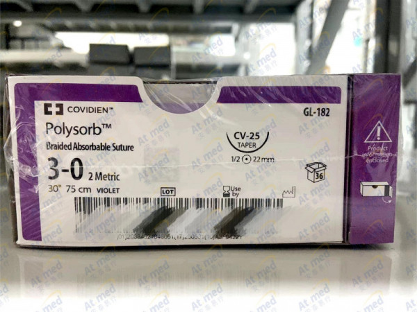 柯惠 Covidien 合成可吸收性外科缝线 GL182 36根/盒