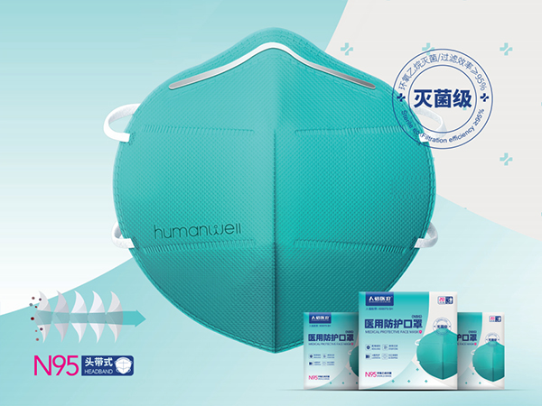 医用防护口罩N95+头带式