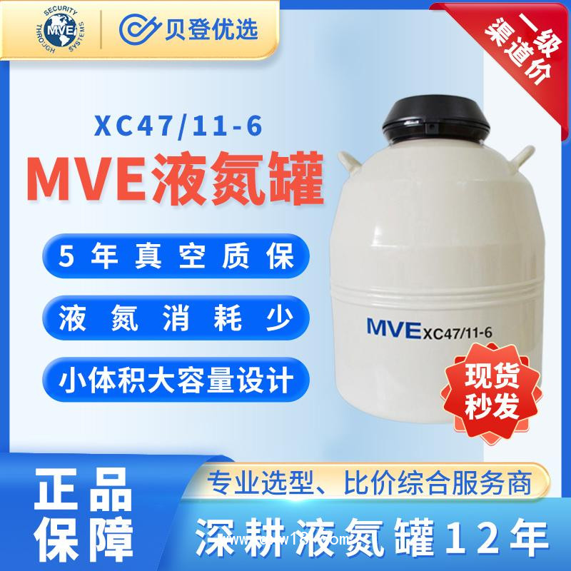 MVE液氮罐-XC47/11-6-低温储存47L液氮生物容器