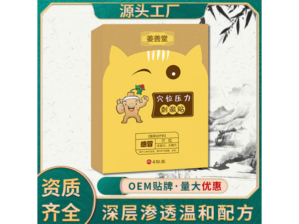 姜善堂蜂蜡贴小儿贴 厂家贴牌定制 感冒贴oem代加工