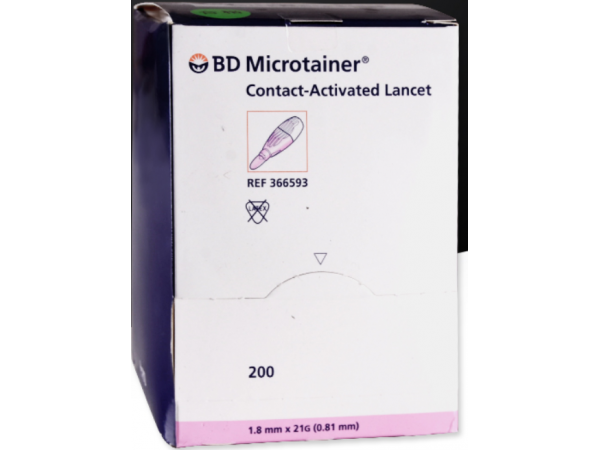 BD一次性末梢采血器366593触压式粉色末梢采血器