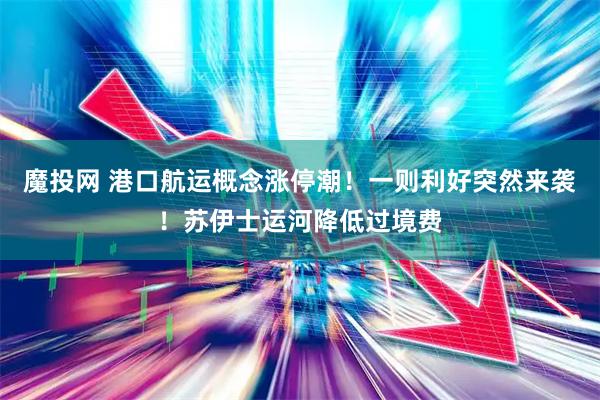 魔投网 港口航运概念涨停潮！一则利好突然来袭！苏伊士运河降低过境费